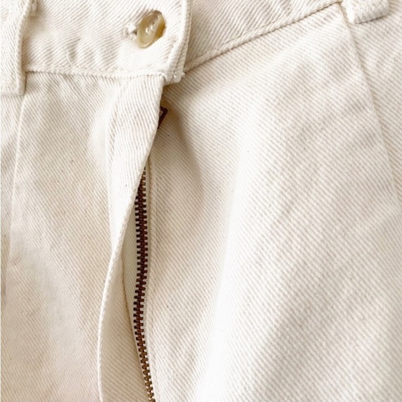 SUNDANCE Vintage Cream Western Gold Studded Denim Skirt - Picture 6 of 9